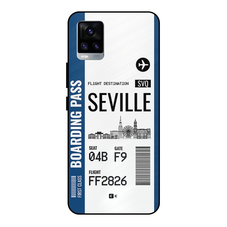Seville Boarding Pass Metal Back Case for Vivo V20 2021