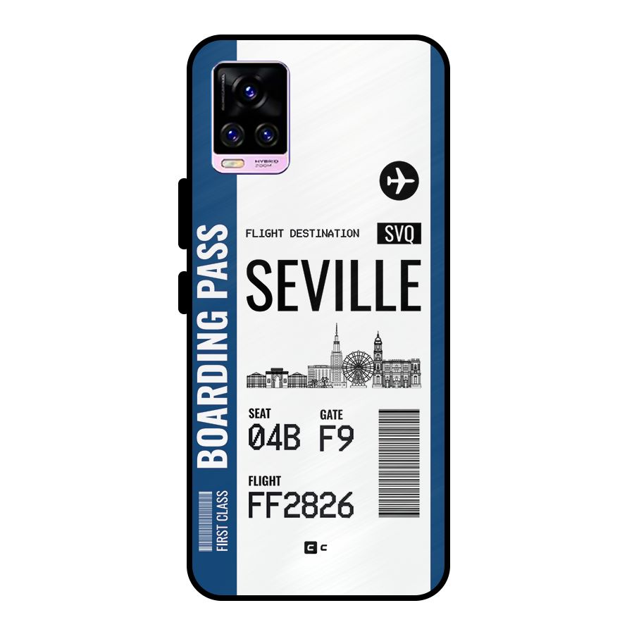 Seville Boarding Pass Metal Back Case for Vivo V20 Pro