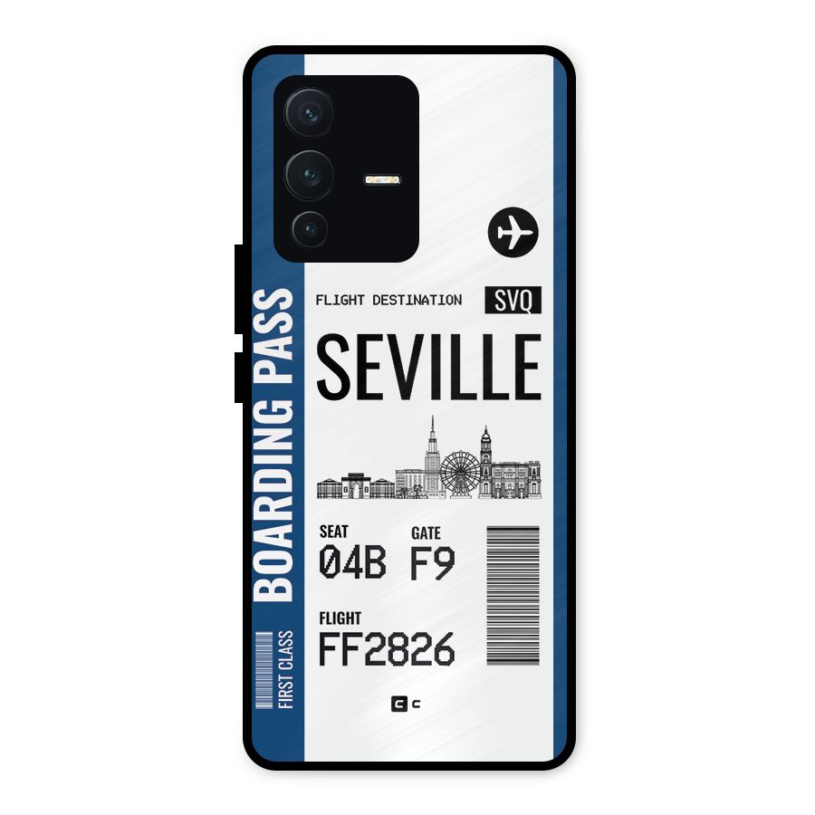 Seville Boarding Pass Metal Back Case for Vivo V23 5G