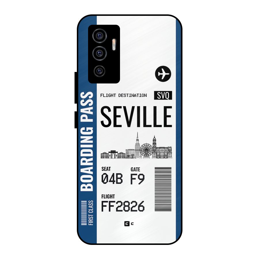Seville Boarding Pass Metal Back Case for Vivo V23e