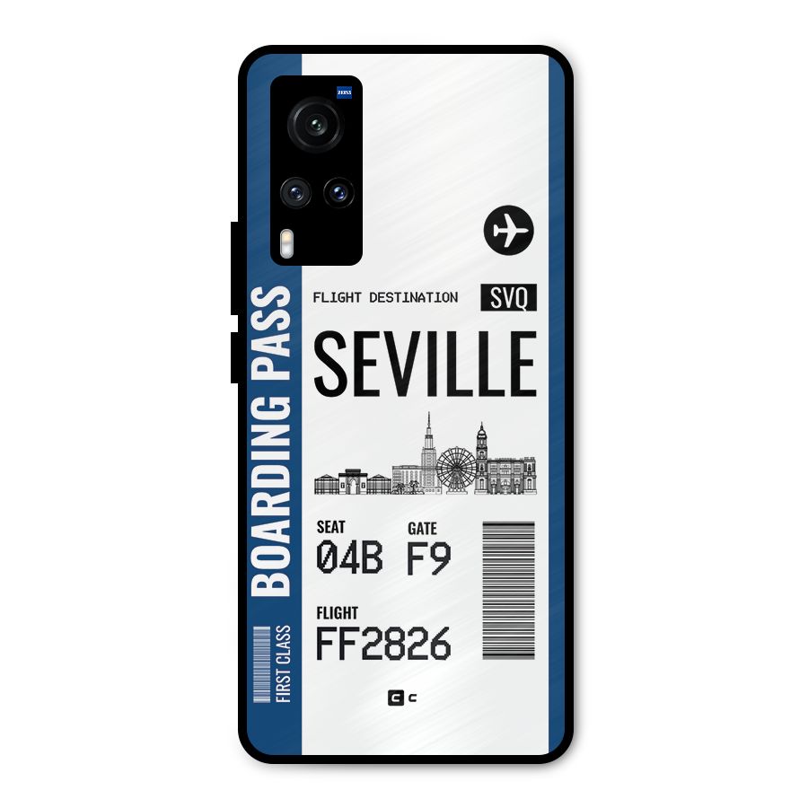 Seville Boarding Pass Metal Back Case for Vivo X60