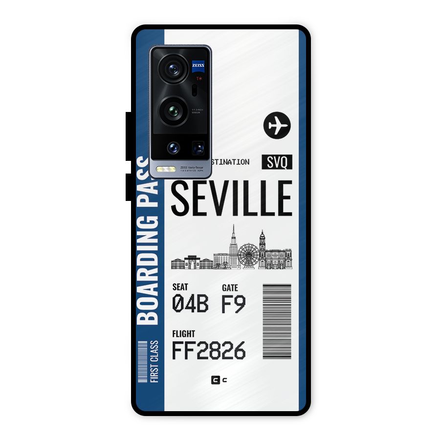 Seville Boarding Pass Metal Back Case for Vivo X60 Pro Plus