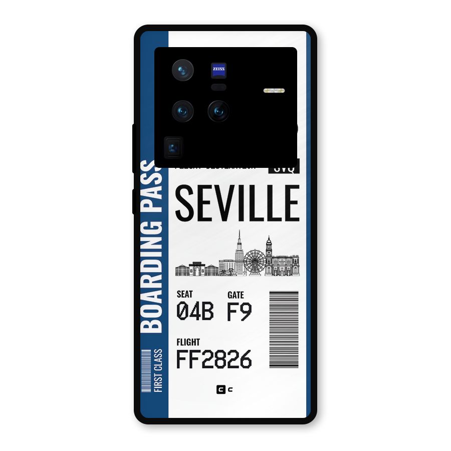 Seville Boarding Pass Metal Back Case for Vivo X80 Pro