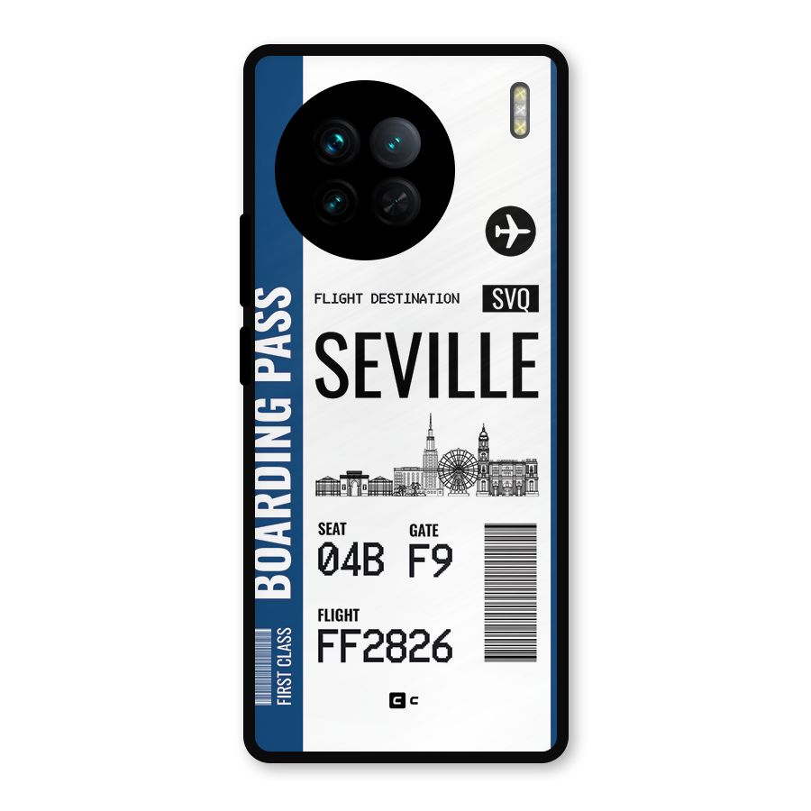Seville Boarding Pass Metal Back Case for Vivo X90