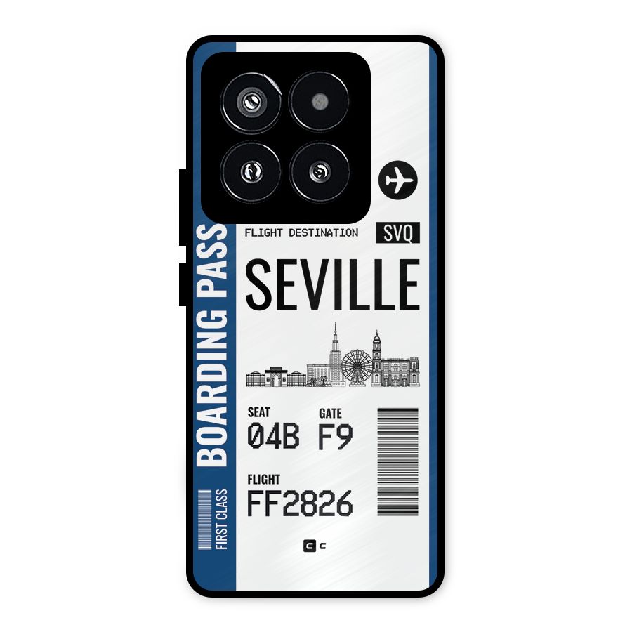 Seville Boarding Pass Metal Back Case for Xiaomi 14 Pro