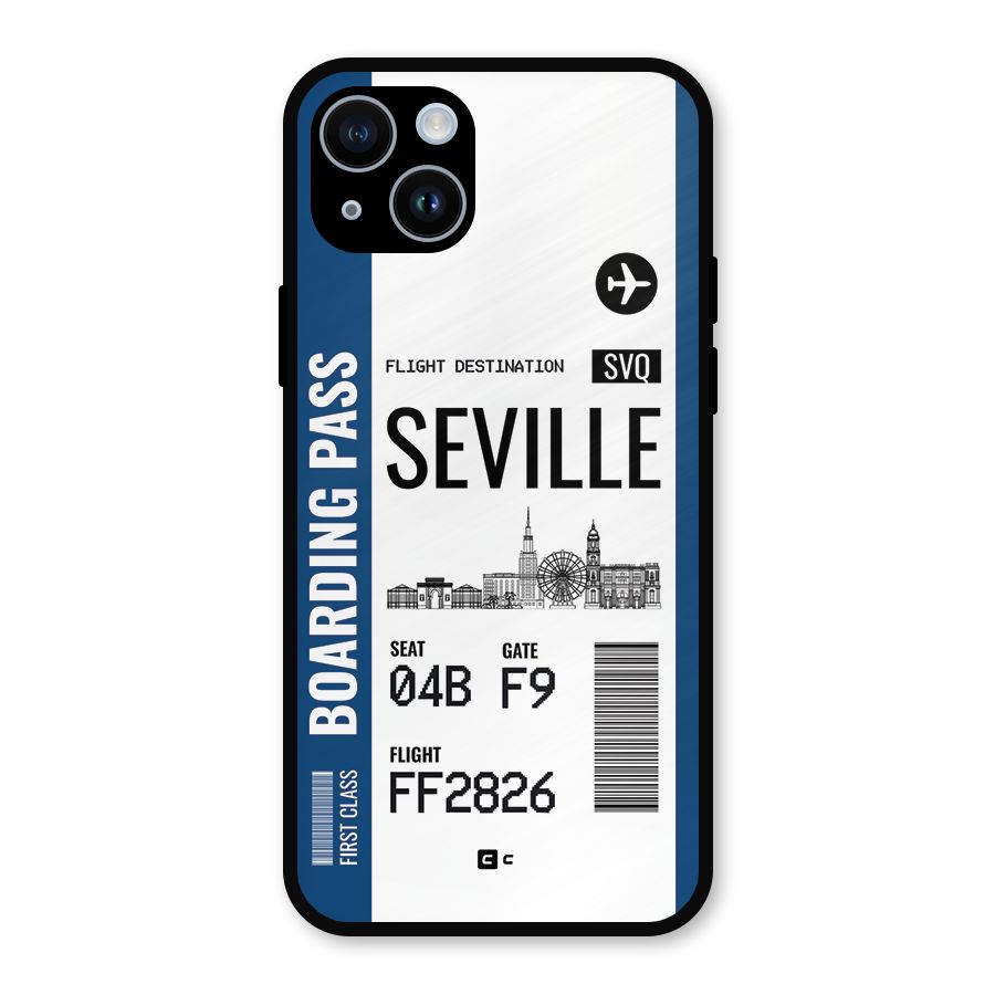 Seville Boarding Pass Metal Back Case for iPhone 14