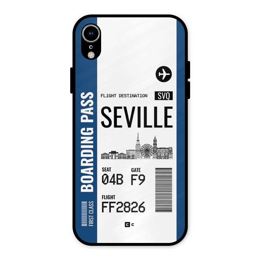 Seville Boarding Pass Metal Back Case for iPhone XR