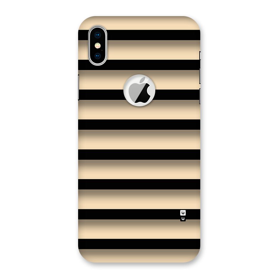 Shadow Stripes Back Case for iPhone X Logo Cut