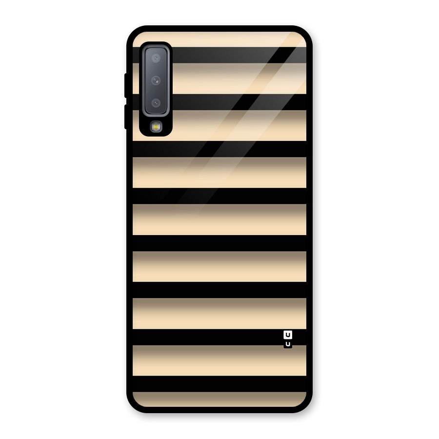 Shadow Stripes Glass Back Case for Galaxy A7 (2018)