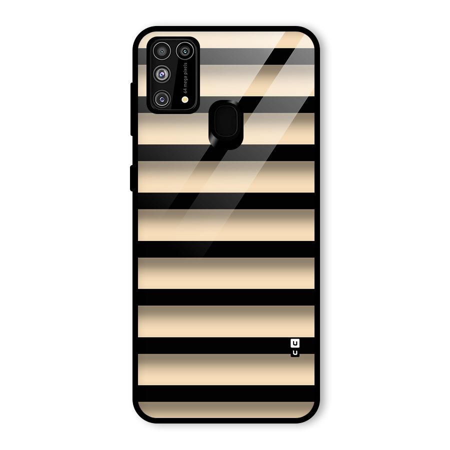 Shadow Stripes Glass Back Case for Galaxy F41