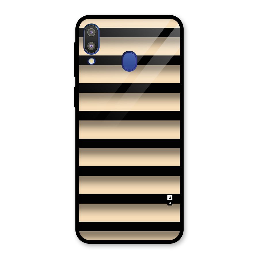 Shadow Stripes Glass Back Case for Galaxy M20