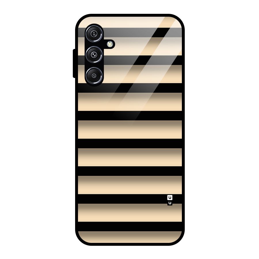 Shadow Stripes Glass Back Case for Galaxy M34 5G