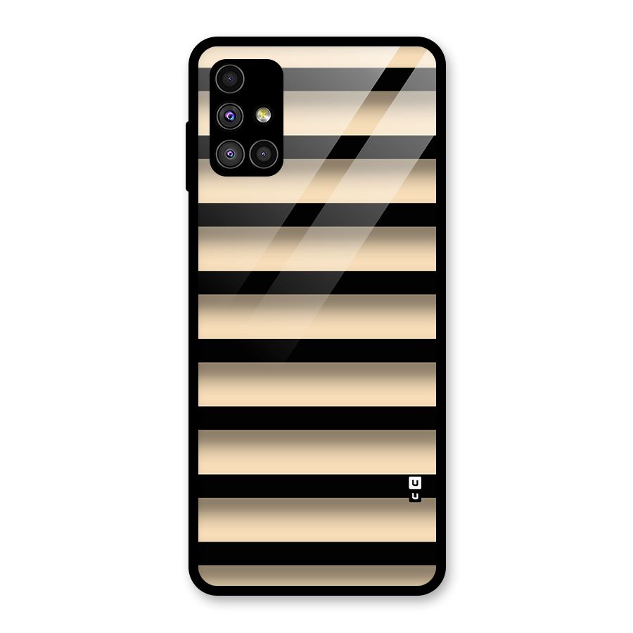 Shadow Stripes Glass Back Case for Galaxy M51