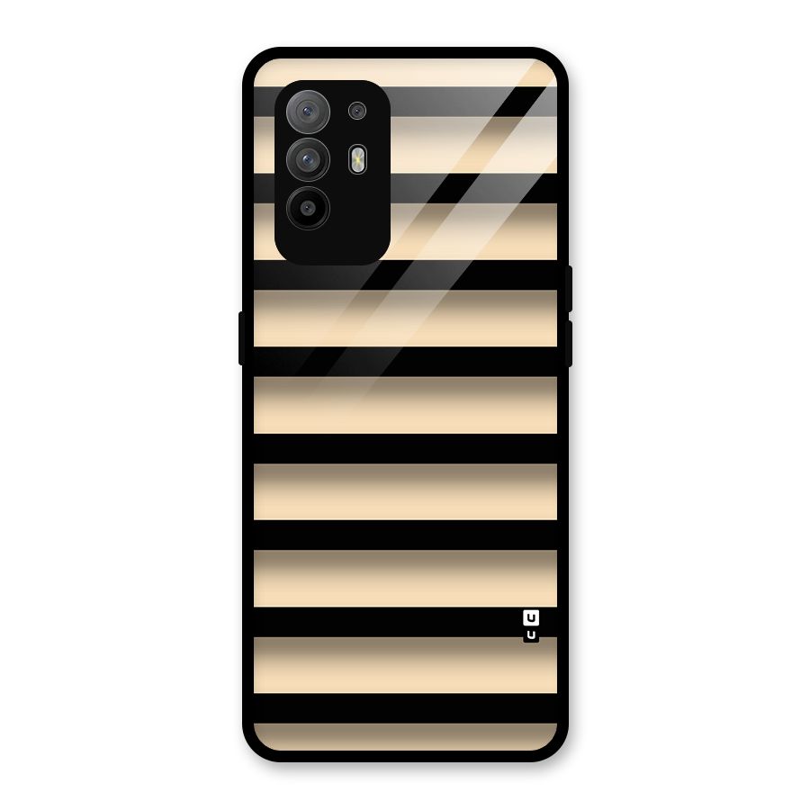 Shadow Stripes Glass Back Case for Oppo F19 Pro Plus 5G