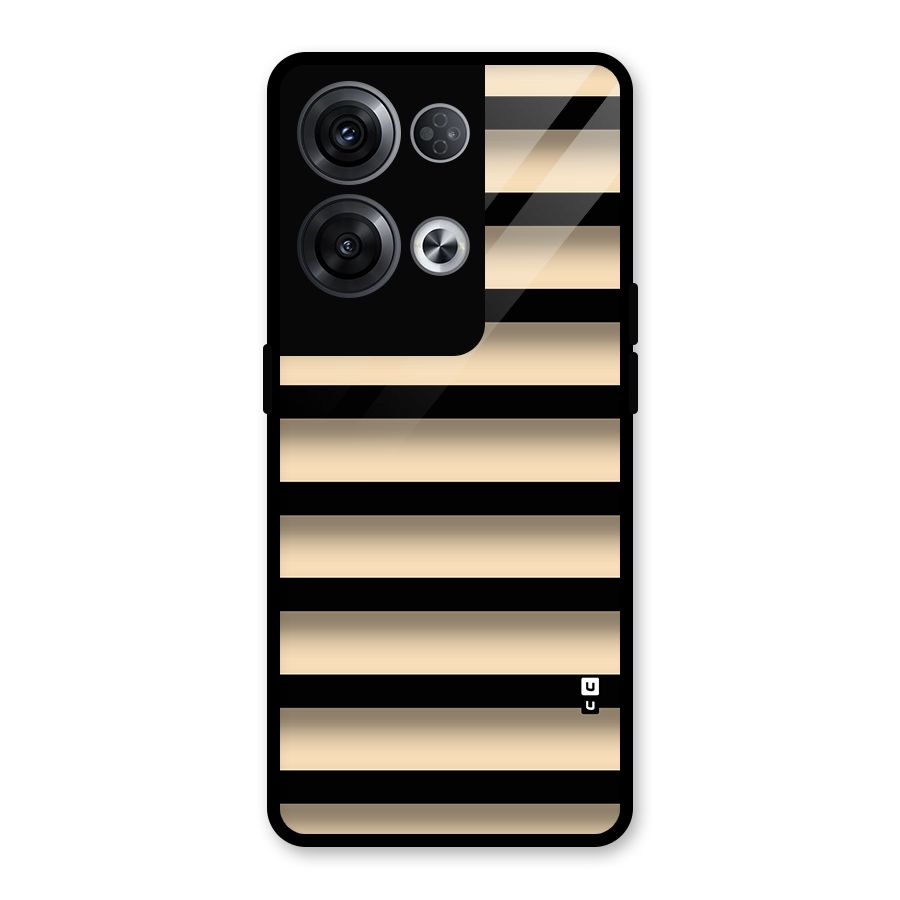 Shadow Stripes Glass Back Case for Oppo Reno8 Pro 5G