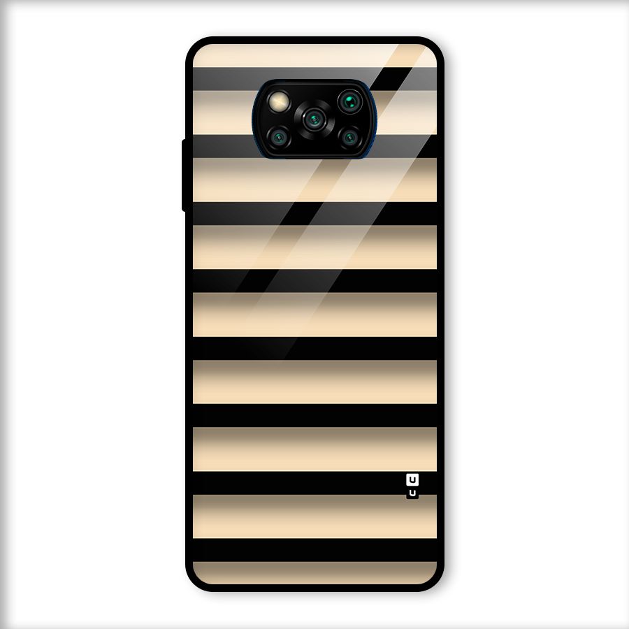 Shadow Stripes Glass Back Case for Poco X3