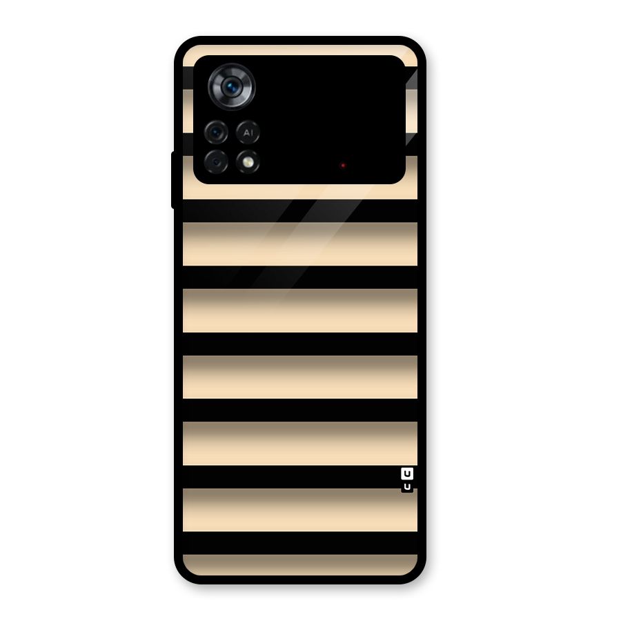 Shadow Stripes Glass Back Case for Poco X4 Pro 5G