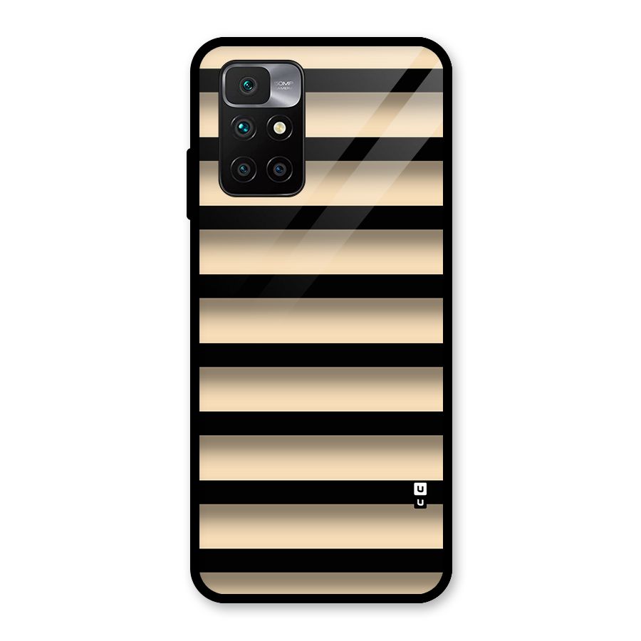 Shadow Stripes Glass Back Case for Redmi 10 Prime