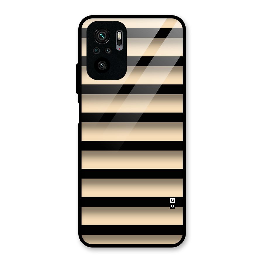 Shadow Stripes Glass Back Case for Redmi Note 10S