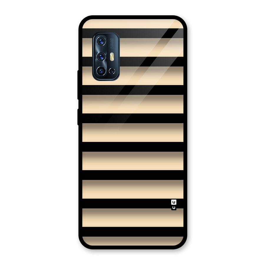 Shadow Stripes Glass Back Case for Vivo V17