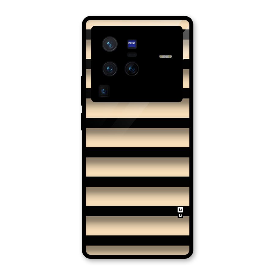 Shadow Stripes Glass Back Case for Vivo X80 Pro