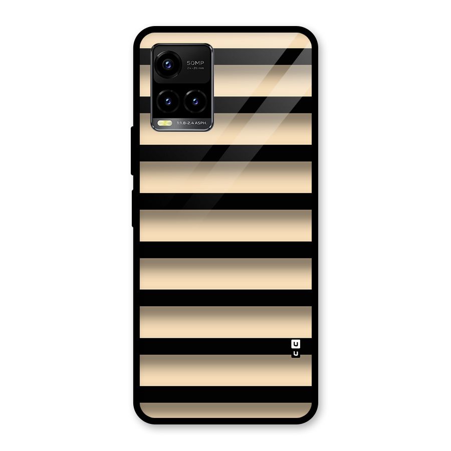 Shadow Stripes Glass Back Case for Vivo Y21T