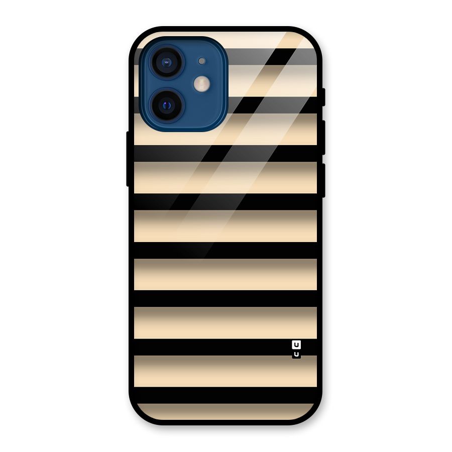 Shadow Stripes Glass Back Case for iPhone 12 Mini