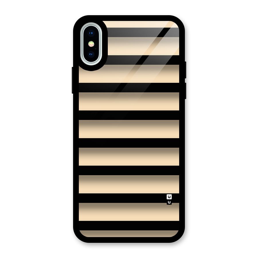 Shadow Stripes Glass Back Case for iPhone XS