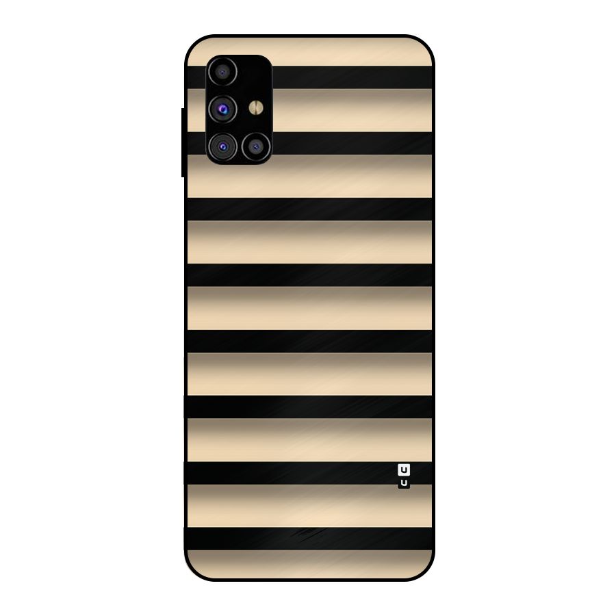 Shadow Stripes Metal Back Case for Galaxy M31s