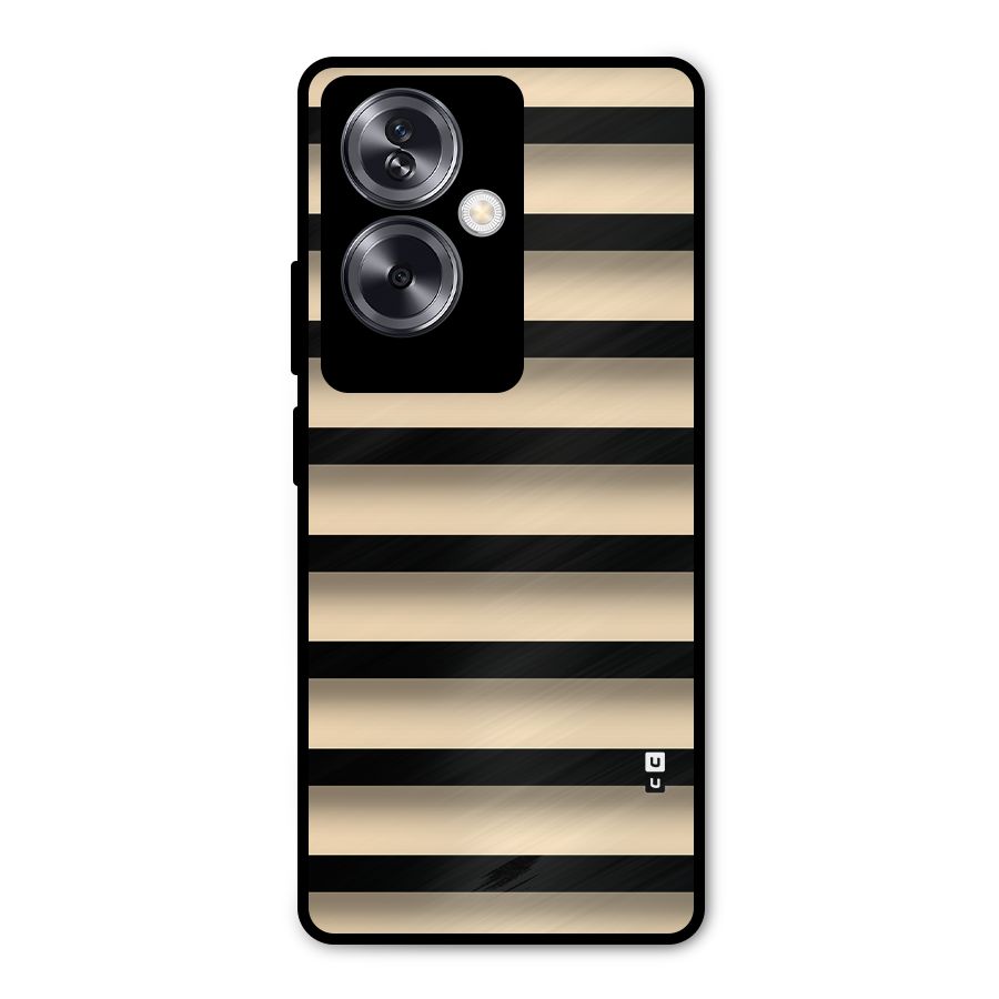 Shadow Stripes Metal Back Case for Oppo A79 5G