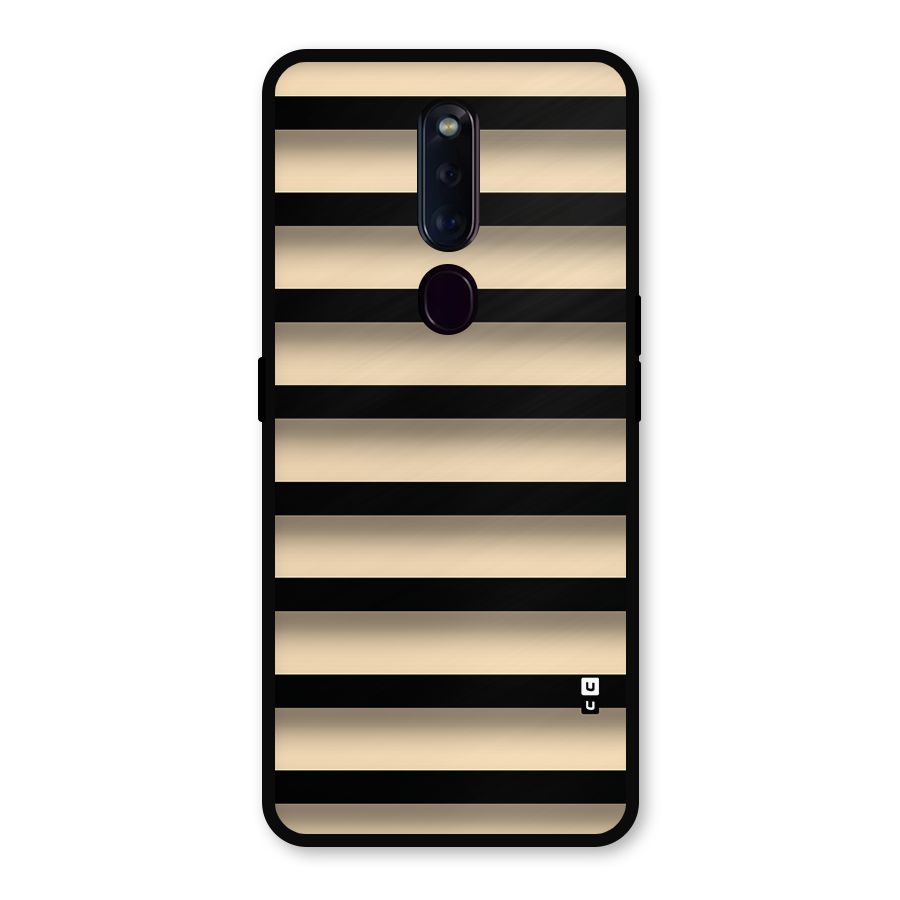 Shadow Stripes Metal Back Case for Oppo F11 Pro