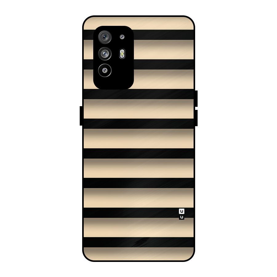 Shadow Stripes Metal Back Case for Oppo F19 Pro Plus 5G