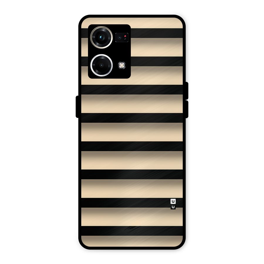 Shadow Stripes Metal Back Case for Oppo F21 Pro 4G