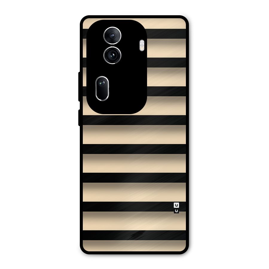 Shadow Stripes Metal Back Case for Oppo Reno11 Pro 5G