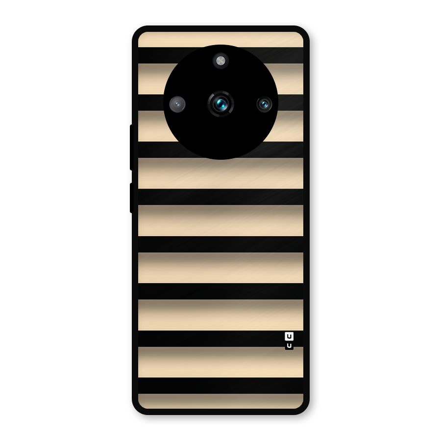 Shadow Stripes Metal Back Case for Realme 11 Pro Plus