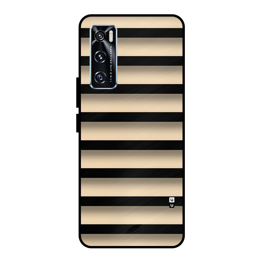 Shadow Stripes Metal Back Case for Vivo V20 SE