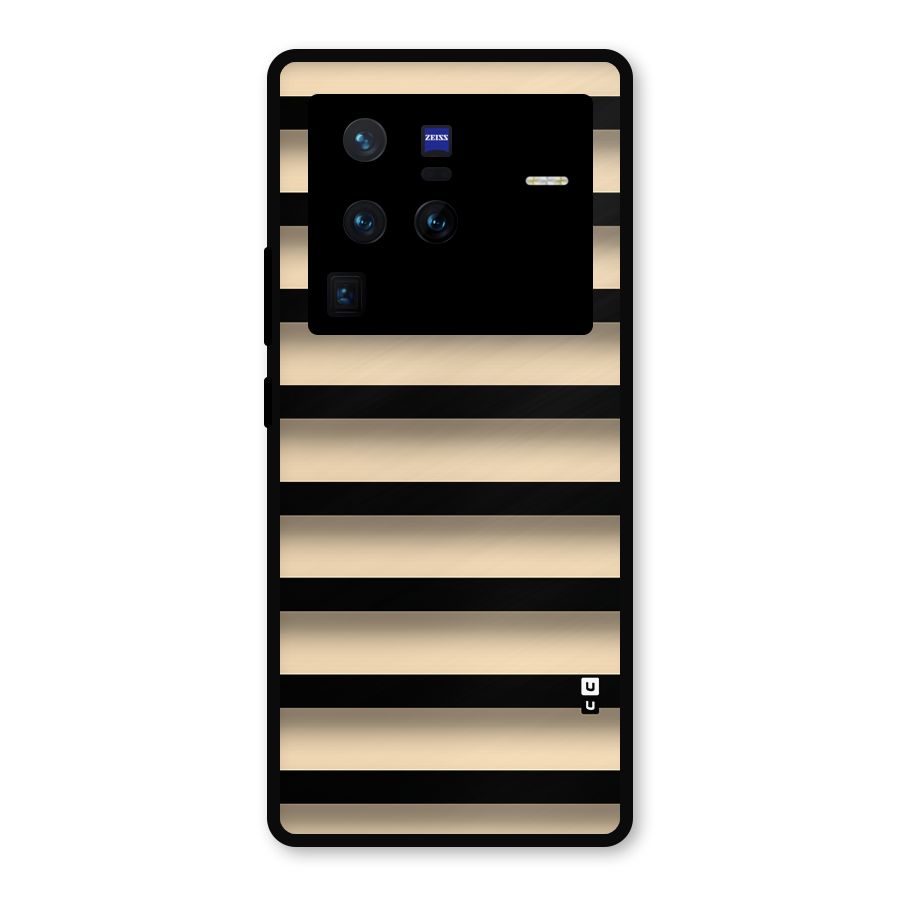 Shadow Stripes Metal Back Case for Vivo X80 Pro