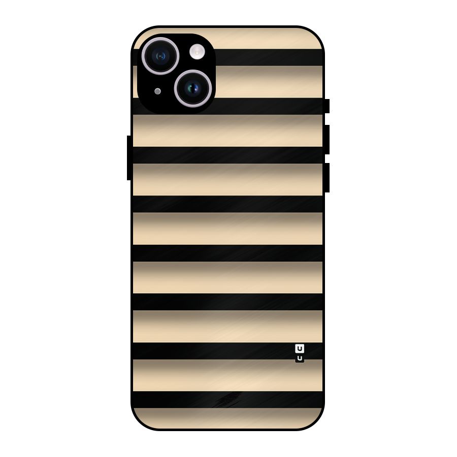 Shadow Stripes Metal Back Case for iPhone 14 Plus