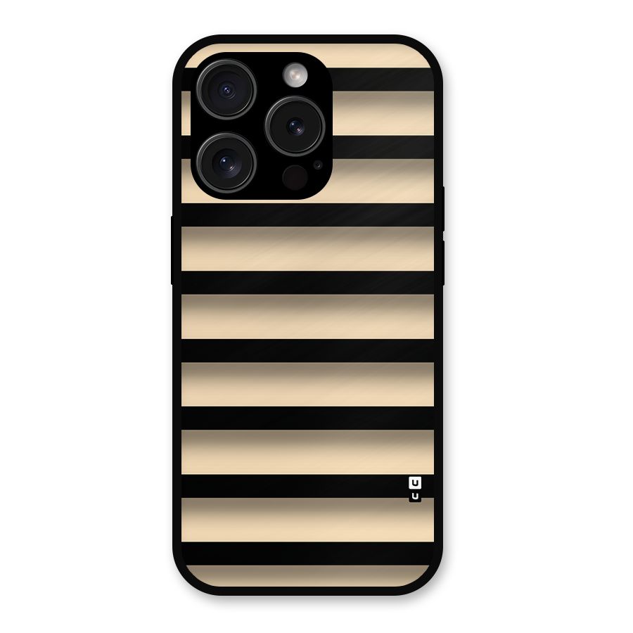 Shadow Stripes Metal Back Case for iPhone 15 Pro