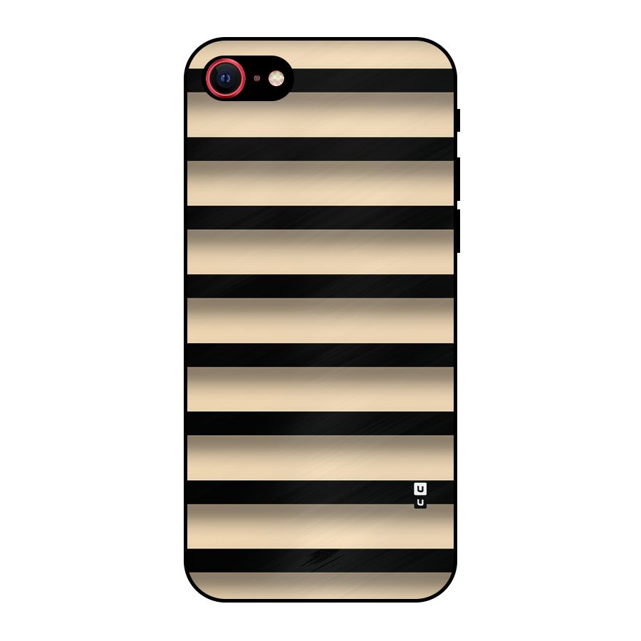 Shadow Stripes Metal Back Case for iPhone SE 2022