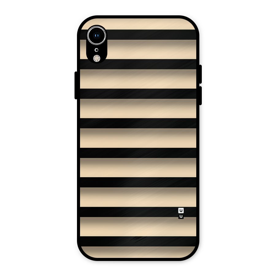 Shadow Stripes Metal Back Case for iPhone XR