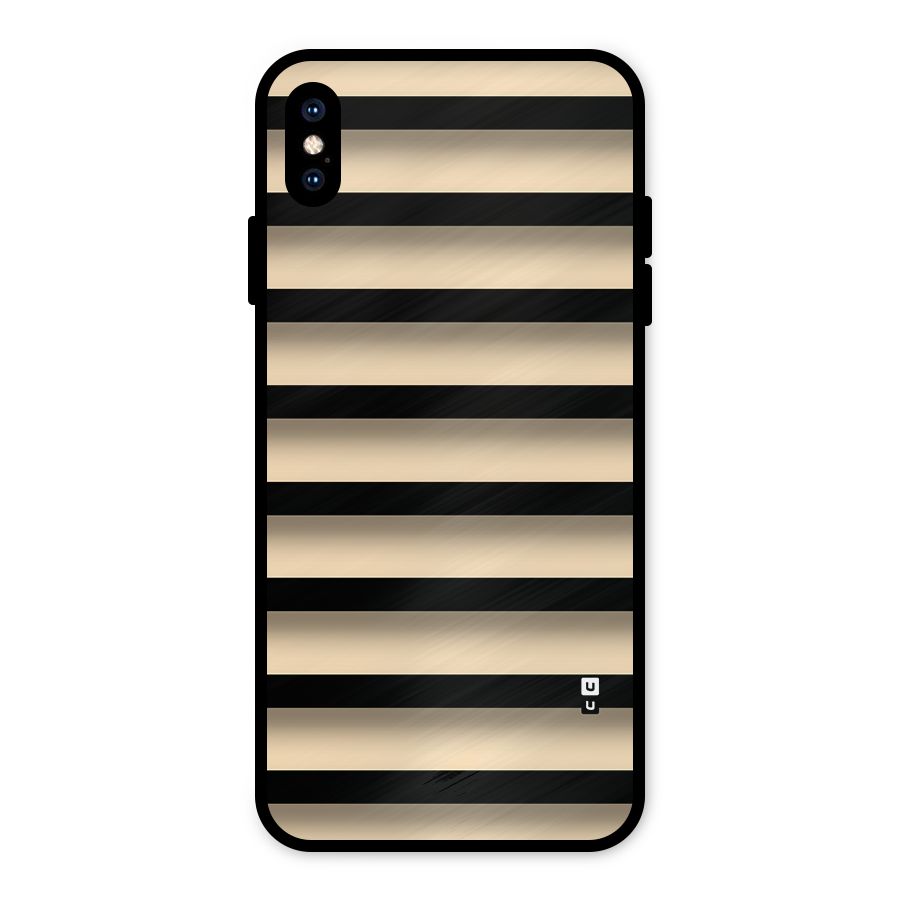 Shadow Stripes Metal Back Case for iPhone XS Max