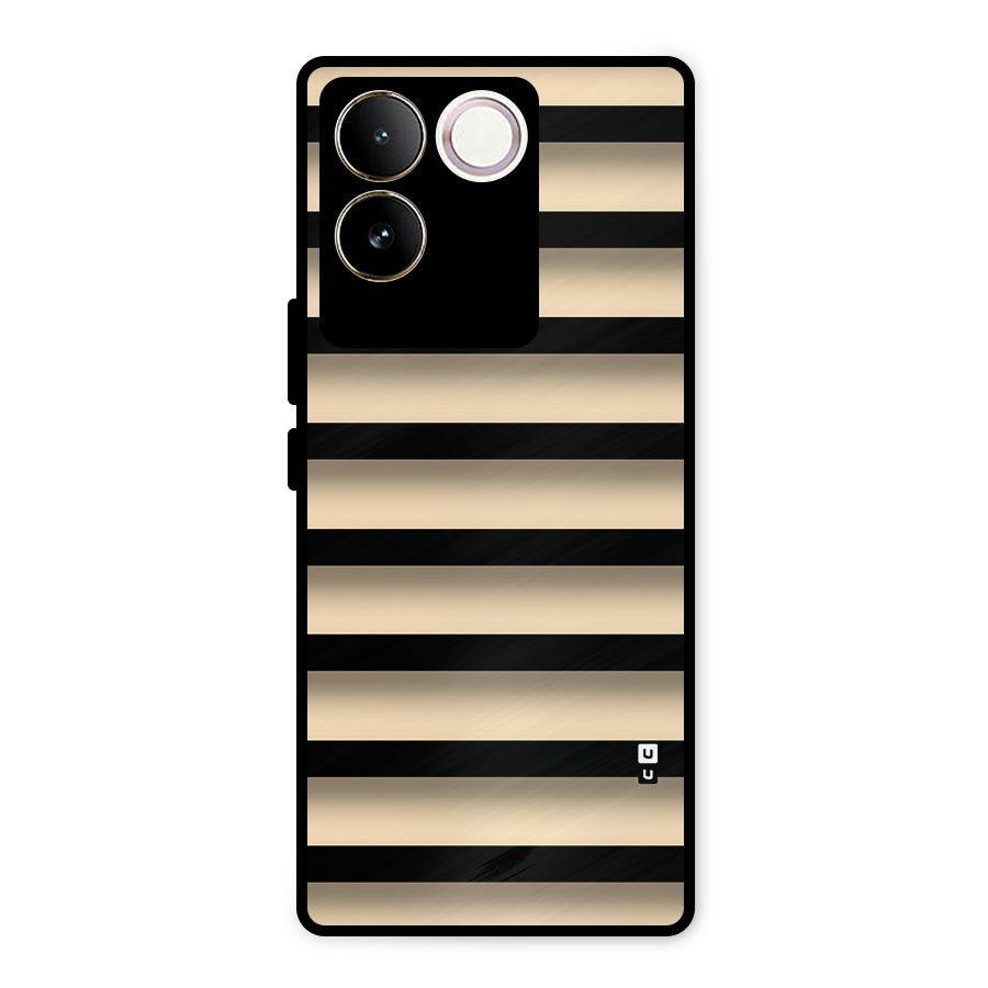 Shadow Stripes Metal Back Case for iQOO Z7 Pro
