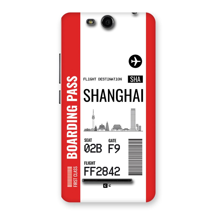 Shanghai Boarding Pass Back Case for Canvas Juice 3 Q392