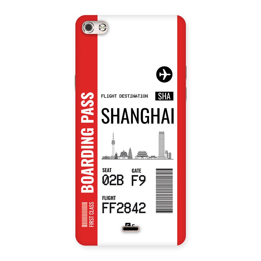 Shanghai Boarding Pass Back Case for Canvas Silver 5