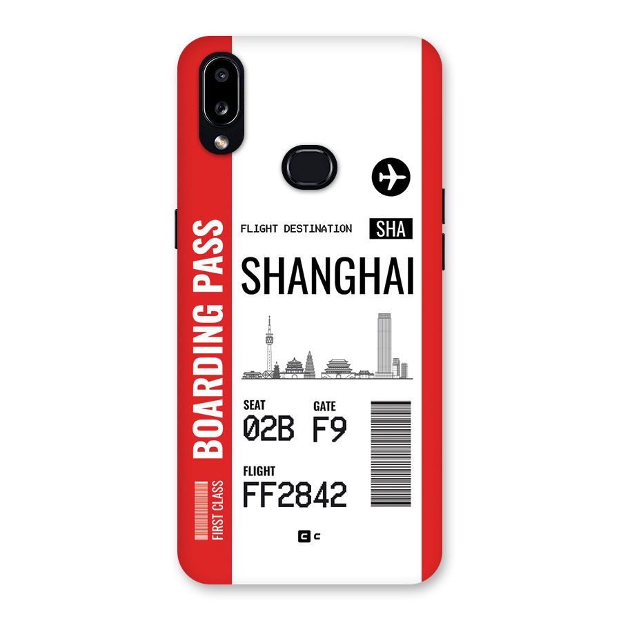 Shanghai Boarding Pass Back Case for Galaxy A10s