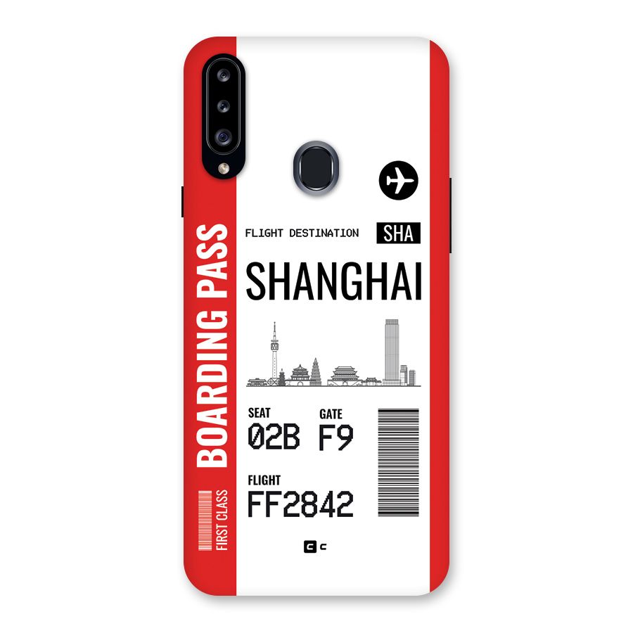 Shanghai Boarding Pass Back Case for Galaxy A20s