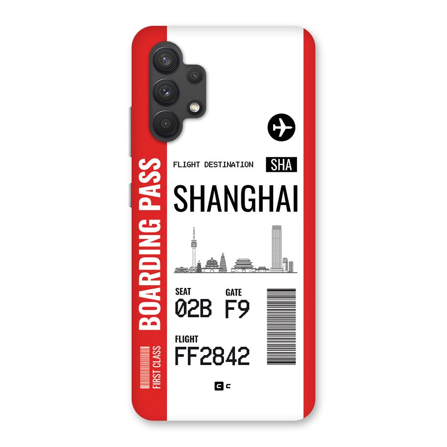 Shanghai Boarding Pass Back Case for Galaxy A32