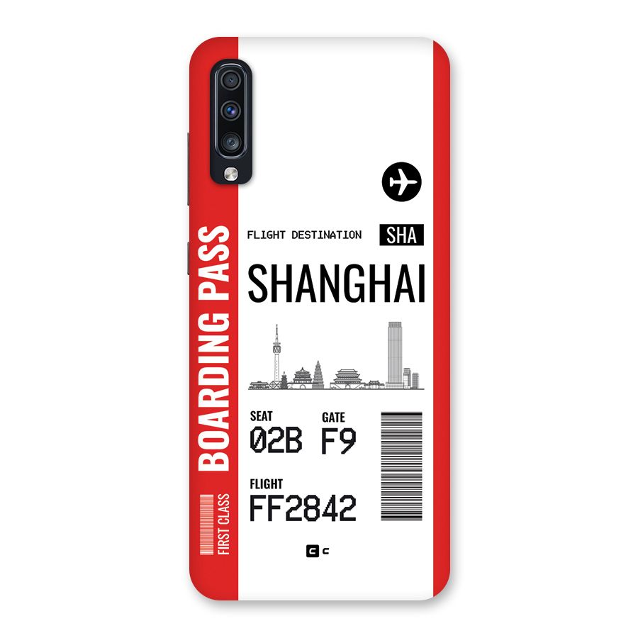 Shanghai Boarding Pass Back Case for Galaxy A70s