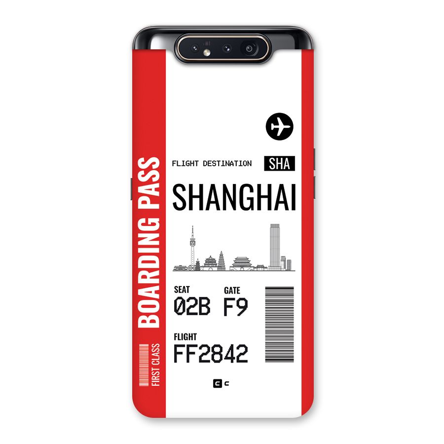 Shanghai Boarding Pass Back Case for Galaxy A80